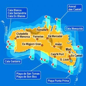 Menorca-kaart
