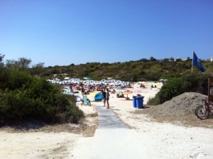 Pathway access to Binibeca Beach from Car Park